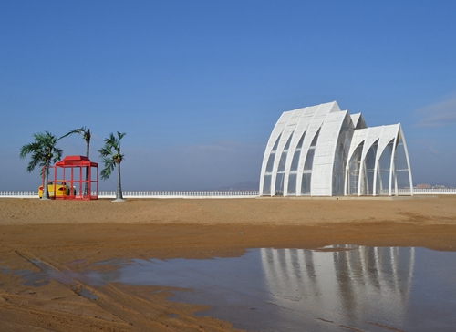 时晴时雪在胶东海阳连理岛看祭海盛况